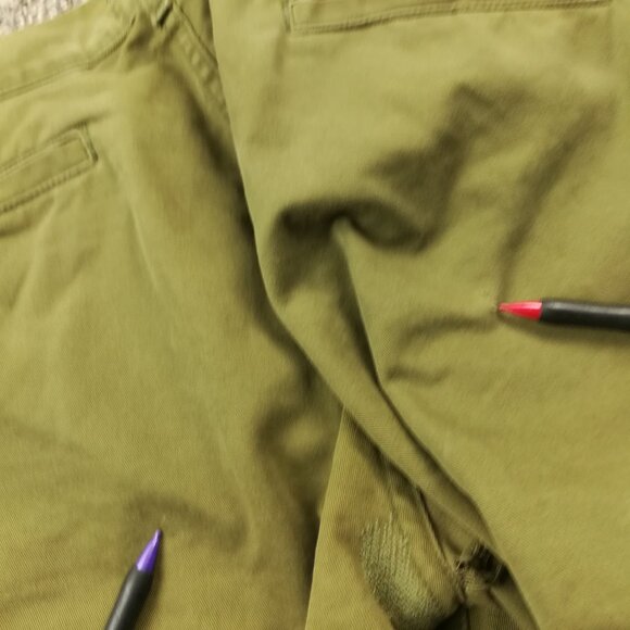 Taylor Stitch Pants Brenham Slim Chino Flat Front Green Mens 32x36 *Flaw - Picture 9 of 14